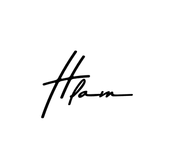 Use a signature maker to create a handwritten signature online. With this signature software, you can design (Asem Kandis PERSONAL USE) your own signature for name Hlam. Hlam signature style 9 images and pictures png