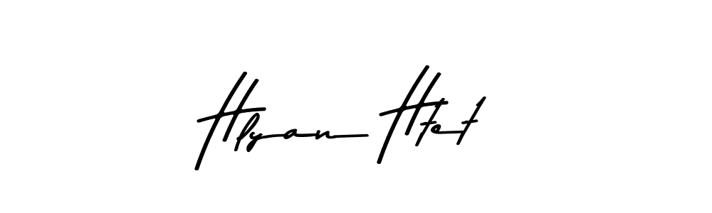 Make a beautiful signature design for name Hlyan Htet. With this signature (Asem Kandis PERSONAL USE) style, you can create a handwritten signature for free. Hlyan Htet signature style 9 images and pictures png