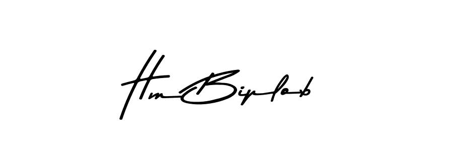 How to make Hm Biplob signature? Asem Kandis PERSONAL USE is a professional autograph style. Create handwritten signature for Hm Biplob name. Hm Biplob signature style 9 images and pictures png