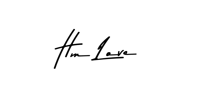 Hm Love stylish signature style. Best Handwritten Sign (Asem Kandis PERSONAL USE) for my name. Handwritten Signature Collection Ideas for my name Hm Love. Hm Love signature style 9 images and pictures png