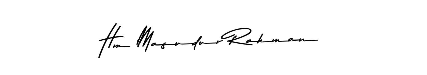 Create a beautiful signature design for name Hm Masudur Rahman. With this signature (Asem Kandis PERSONAL USE) fonts, you can make a handwritten signature for free. Hm Masudur Rahman signature style 9 images and pictures png