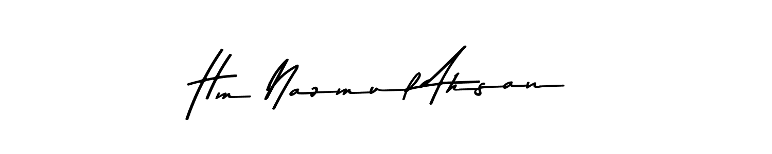 Hm Nazmul Ahsan stylish signature style. Best Handwritten Sign (Asem Kandis PERSONAL USE) for my name. Handwritten Signature Collection Ideas for my name Hm Nazmul Ahsan. Hm Nazmul Ahsan signature style 9 images and pictures png