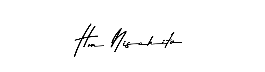 Use a signature maker to create a handwritten signature online. With this signature software, you can design (Asem Kandis PERSONAL USE) your own signature for name Hm Nischita. Hm Nischita signature style 9 images and pictures png