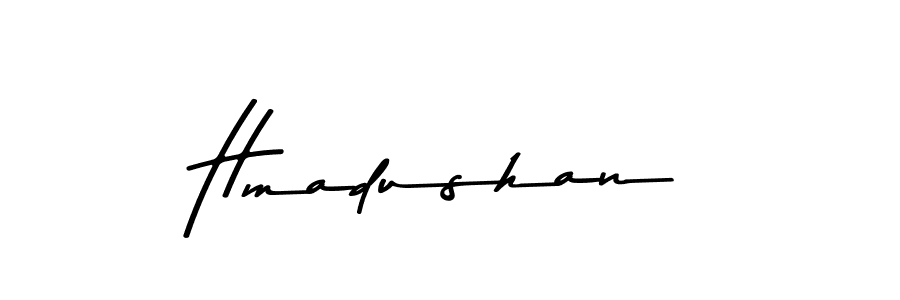 Make a beautiful signature design for name Hmadushan. With this signature (Asem Kandis PERSONAL USE) style, you can create a handwritten signature for free. Hmadushan signature style 9 images and pictures png