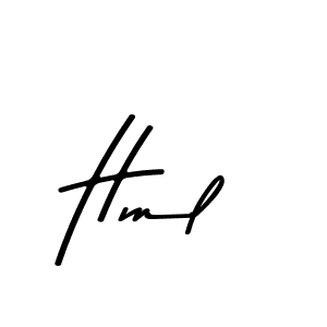 Make a beautiful signature design for name Hml. With this signature (Asem Kandis PERSONAL USE) style, you can create a handwritten signature for free. Hml signature style 9 images and pictures png