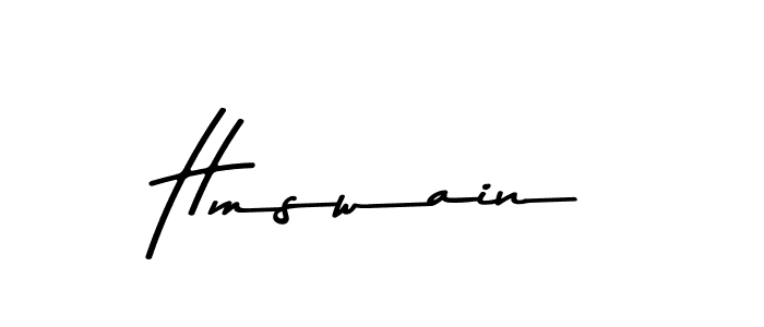 Create a beautiful signature design for name Hmswain. With this signature (Asem Kandis PERSONAL USE) fonts, you can make a handwritten signature for free. Hmswain signature style 9 images and pictures png