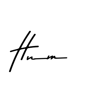 Design your own signature with our free online signature maker. With this signature software, you can create a handwritten (Asem Kandis PERSONAL USE) signature for name Hnm. Hnm signature style 9 images and pictures png