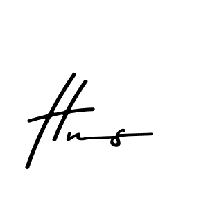 Make a beautiful signature design for name Hns. With this signature (Asem Kandis PERSONAL USE) style, you can create a handwritten signature for free. Hns signature style 9 images and pictures png