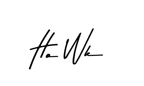 Make a beautiful signature design for name Ho Wk. With this signature (Asem Kandis PERSONAL USE) style, you can create a handwritten signature for free. Ho Wk signature style 9 images and pictures png