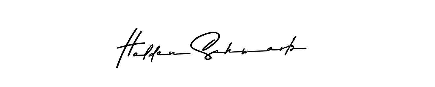 How to make Holden Schwartz name signature. Use Asem Kandis PERSONAL USE style for creating short signs online. This is the latest handwritten sign. Holden Schwartz signature style 9 images and pictures png