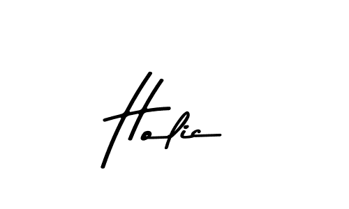 Make a beautiful signature design for name Holic. With this signature (Asem Kandis PERSONAL USE) style, you can create a handwritten signature for free. Holic signature style 9 images and pictures png