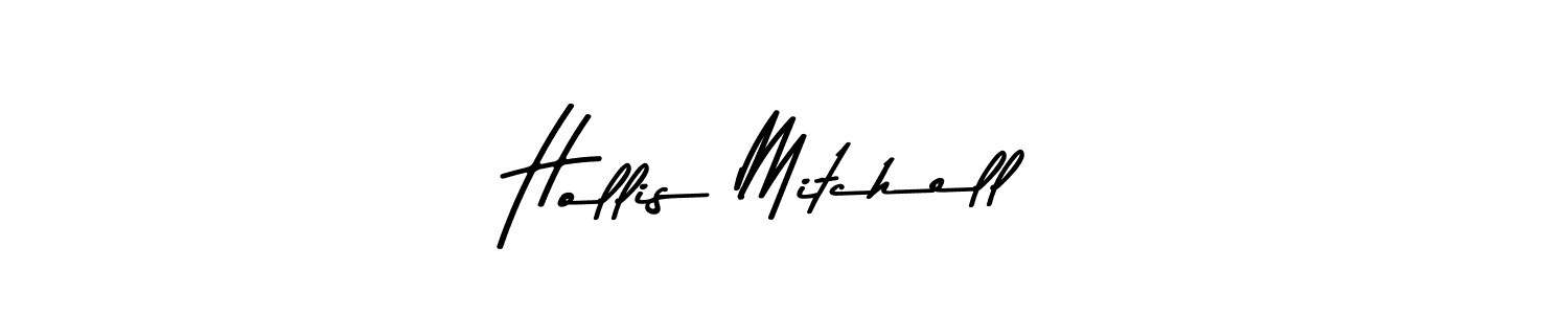 Hollis Mitchell stylish signature style. Best Handwritten Sign (Asem Kandis PERSONAL USE) for my name. Handwritten Signature Collection Ideas for my name Hollis Mitchell. Hollis Mitchell signature style 9 images and pictures png