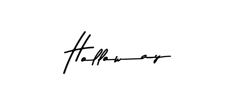 Create a beautiful signature design for name Holloway. With this signature (Asem Kandis PERSONAL USE) fonts, you can make a handwritten signature for free. Holloway signature style 9 images and pictures png