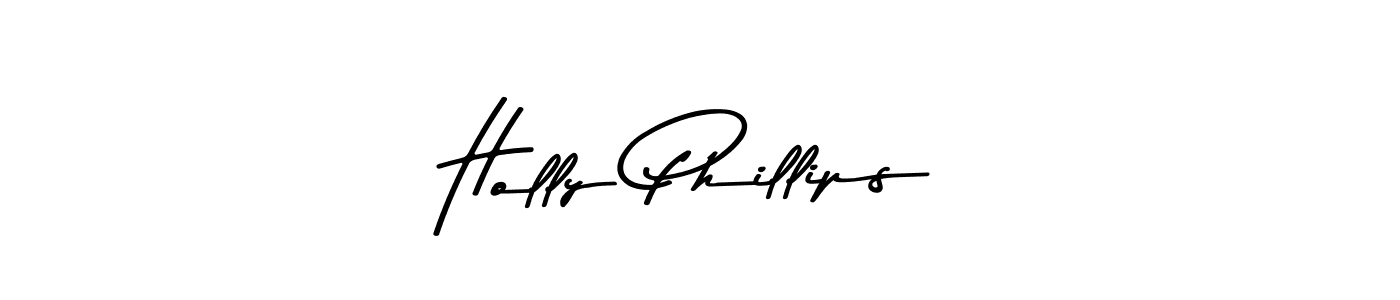 Make a beautiful signature design for name Holly Phillips. With this signature (Asem Kandis PERSONAL USE) style, you can create a handwritten signature for free. Holly Phillips signature style 9 images and pictures png