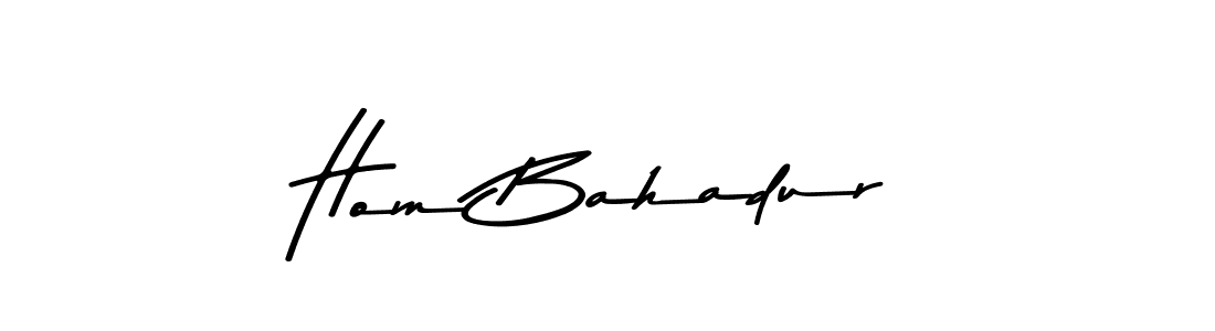 How to make Hom Bahadur name signature. Use Asem Kandis PERSONAL USE style for creating short signs online. This is the latest handwritten sign. Hom Bahadur signature style 9 images and pictures png