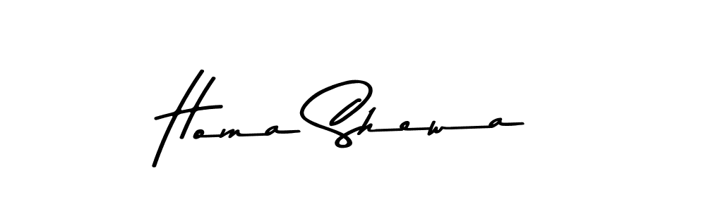 How to make Homa Shewa name signature. Use Asem Kandis PERSONAL USE style for creating short signs online. This is the latest handwritten sign. Homa Shewa signature style 9 images and pictures png