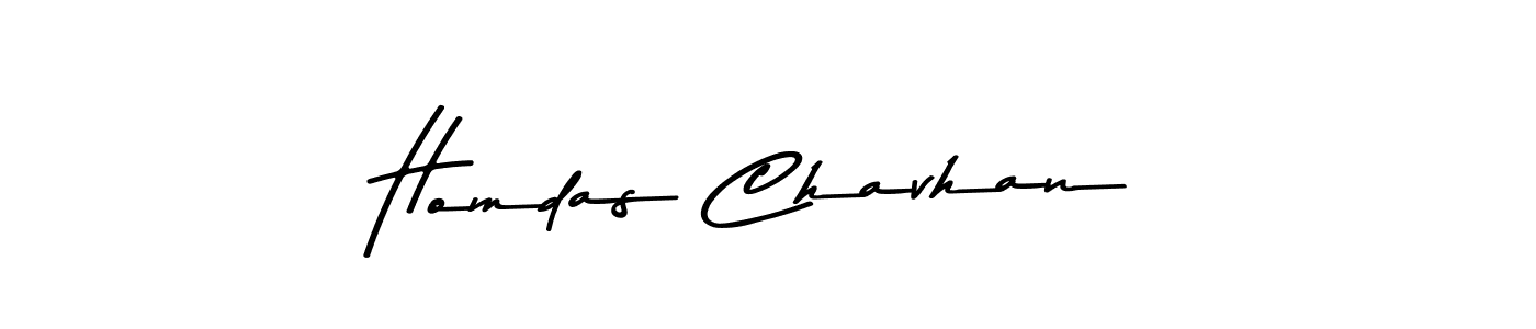 Design your own signature with our free online signature maker. With this signature software, you can create a handwritten (Asem Kandis PERSONAL USE) signature for name Homdas Chavhan. Homdas Chavhan signature style 9 images and pictures png