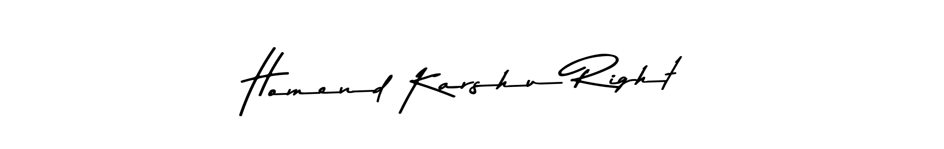 How to Draw Homend Karshu Right signature style? Asem Kandis PERSONAL USE is a latest design signature styles for name Homend Karshu Right. Homend Karshu Right signature style 9 images and pictures png