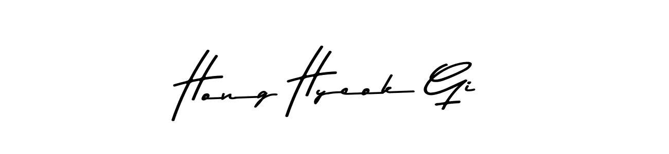 Create a beautiful signature design for name Hong Hyeok Gi. With this signature (Asem Kandis PERSONAL USE) fonts, you can make a handwritten signature for free. Hong Hyeok Gi signature style 9 images and pictures png