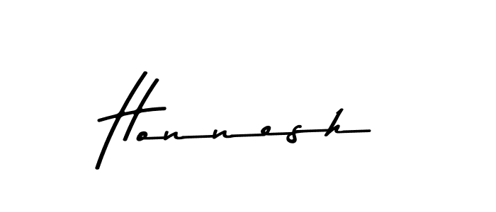 How to make Honnesh name signature. Use Asem Kandis PERSONAL USE style for creating short signs online. This is the latest handwritten sign. Honnesh signature style 9 images and pictures png