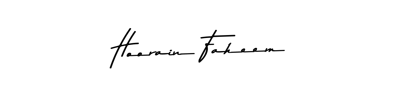 Hoorain Faheem stylish signature style. Best Handwritten Sign (Asem Kandis PERSONAL USE) for my name. Handwritten Signature Collection Ideas for my name Hoorain Faheem. Hoorain Faheem signature style 9 images and pictures png