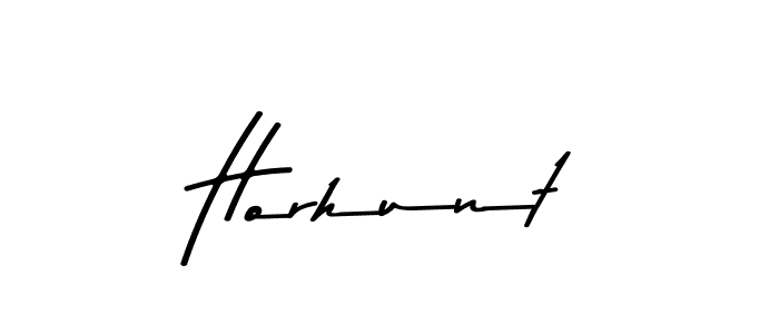 Make a beautiful signature design for name Horhunt. With this signature (Asem Kandis PERSONAL USE) style, you can create a handwritten signature for free. Horhunt signature style 9 images and pictures png