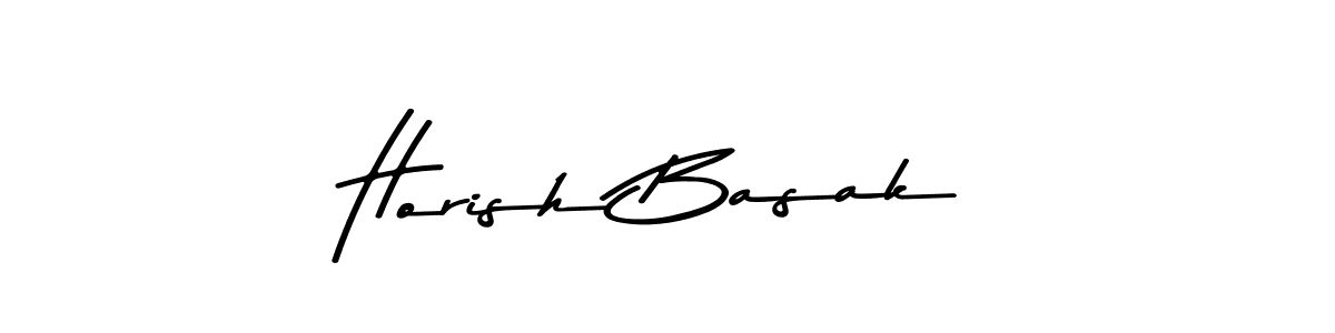 Create a beautiful signature design for name Horish Basak. With this signature (Asem Kandis PERSONAL USE) fonts, you can make a handwritten signature for free. Horish Basak signature style 9 images and pictures png