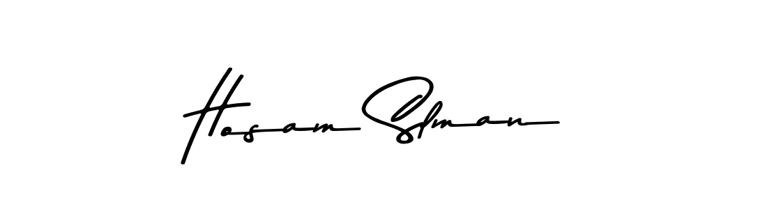 Design your own signature with our free online signature maker. With this signature software, you can create a handwritten (Asem Kandis PERSONAL USE) signature for name Hosam Slman. Hosam Slman signature style 9 images and pictures png
