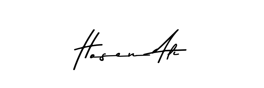 The best way (Asem Kandis PERSONAL USE) to make a short signature is to pick only two or three words in your name. The name Hosen Ali include a total of six letters. For converting this name. Hosen Ali signature style 9 images and pictures png