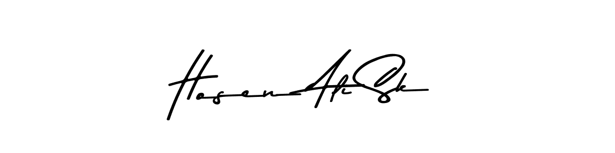 You can use this online signature creator to create a handwritten signature for the name Hosen Ali Sk. This is the best online autograph maker. Hosen Ali Sk signature style 9 images and pictures png