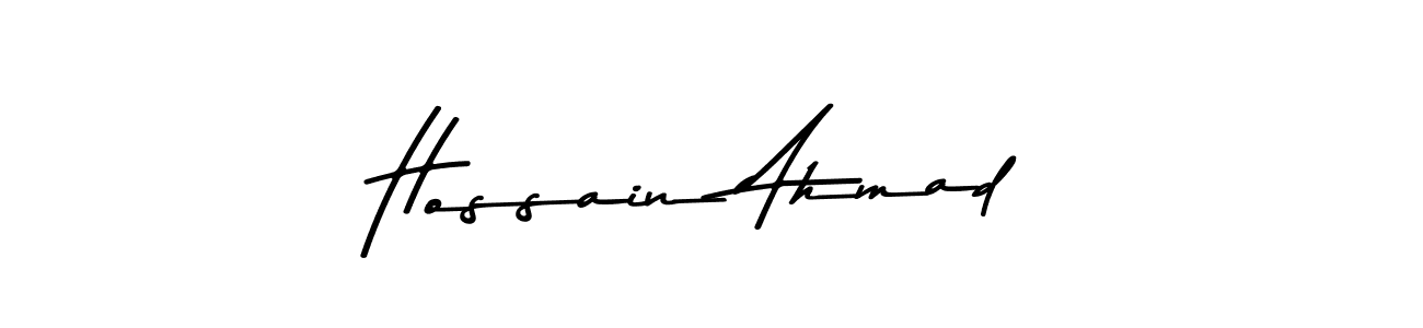 Hossain Ahmad stylish signature style. Best Handwritten Sign (Asem Kandis PERSONAL USE) for my name. Handwritten Signature Collection Ideas for my name Hossain Ahmad. Hossain Ahmad signature style 9 images and pictures png