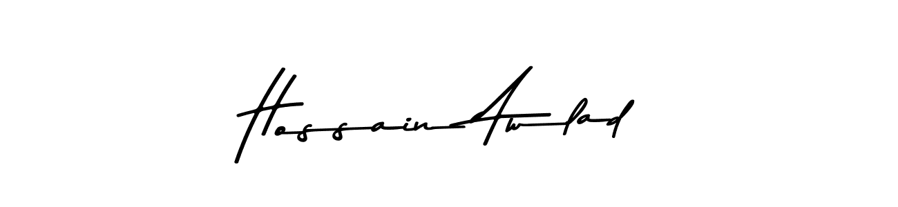 Create a beautiful signature design for name Hossain Awlad. With this signature (Asem Kandis PERSONAL USE) fonts, you can make a handwritten signature for free. Hossain Awlad signature style 9 images and pictures png