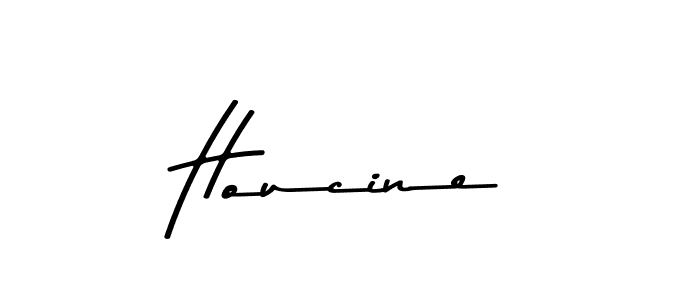 Make a beautiful signature design for name Houcine. With this signature (Asem Kandis PERSONAL USE) style, you can create a handwritten signature for free. Houcine signature style 9 images and pictures png