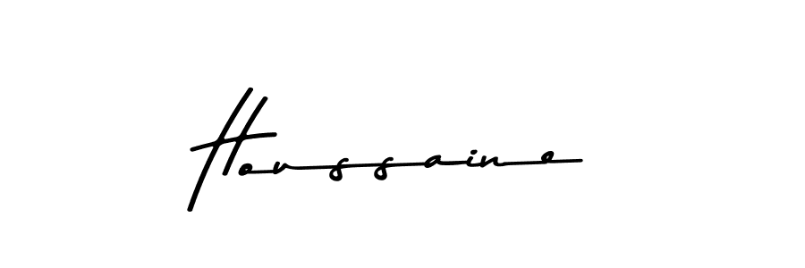 How to make Houssaine name signature. Use Asem Kandis PERSONAL USE style for creating short signs online. This is the latest handwritten sign. Houssaine signature style 9 images and pictures png