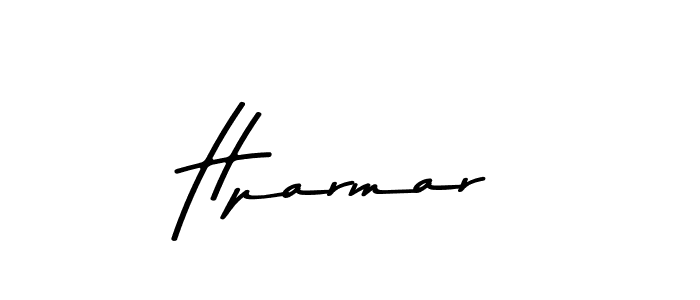 Create a beautiful signature design for name Hparmar. With this signature (Asem Kandis PERSONAL USE) fonts, you can make a handwritten signature for free. Hparmar signature style 9 images and pictures png