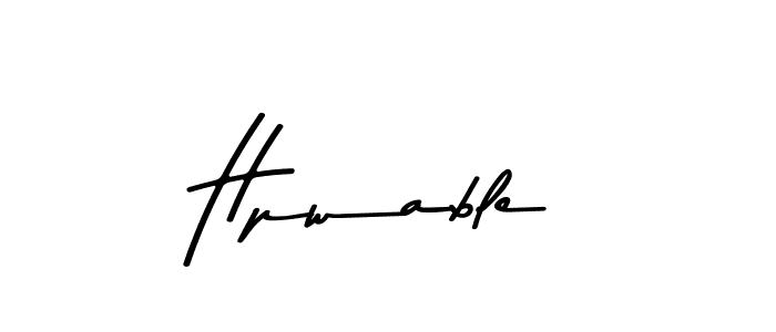 Design your own signature with our free online signature maker. With this signature software, you can create a handwritten (Asem Kandis PERSONAL USE) signature for name Hpwable. Hpwable signature style 9 images and pictures png