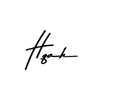 Hqah stylish signature style. Best Handwritten Sign (Asem Kandis PERSONAL USE) for my name. Handwritten Signature Collection Ideas for my name Hqah. Hqah signature style 9 images and pictures png