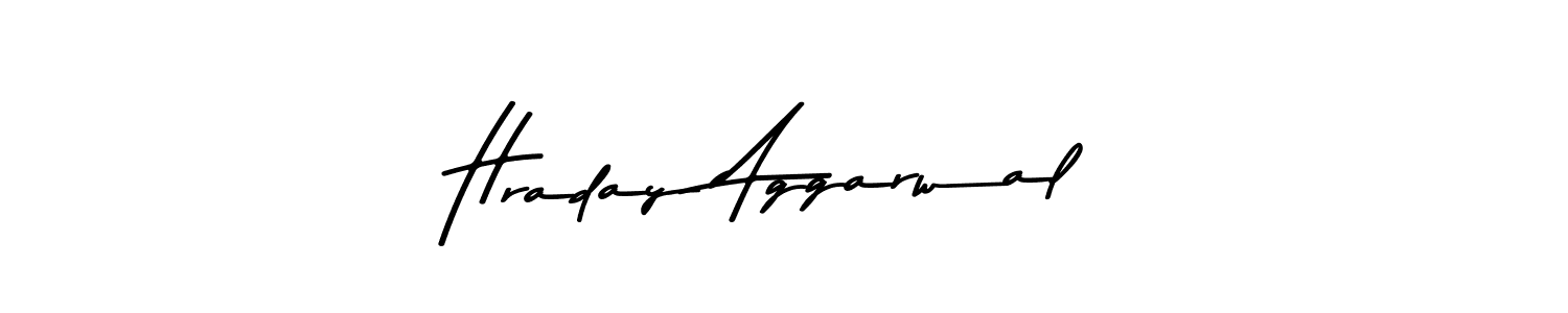 Hraday Aggarwal stylish signature style. Best Handwritten Sign (Asem Kandis PERSONAL USE) for my name. Handwritten Signature Collection Ideas for my name Hraday Aggarwal. Hraday Aggarwal signature style 9 images and pictures png