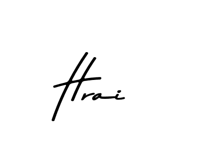 How to make Hrai name signature. Use Asem Kandis PERSONAL USE style for creating short signs online. This is the latest handwritten sign. Hrai signature style 9 images and pictures png