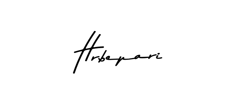 How to make Hrbepari name signature. Use Asem Kandis PERSONAL USE style for creating short signs online. This is the latest handwritten sign. Hrbepari signature style 9 images and pictures png