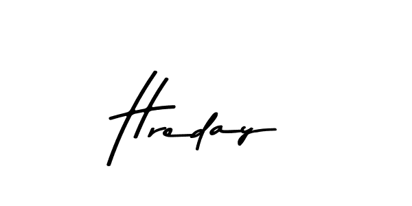 Make a beautiful signature design for name Hreday. With this signature (Asem Kandis PERSONAL USE) style, you can create a handwritten signature for free. Hreday signature style 9 images and pictures png