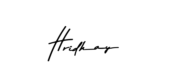 Design your own signature with our free online signature maker. With this signature software, you can create a handwritten (Asem Kandis PERSONAL USE) signature for name Hridhay. Hridhay signature style 9 images and pictures png