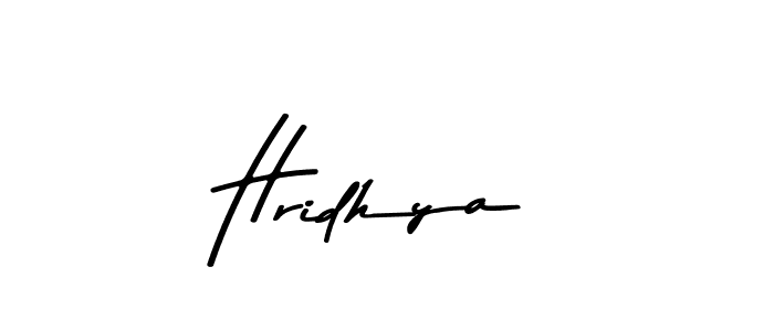 Use a signature maker to create a handwritten signature online. With this signature software, you can design (Asem Kandis PERSONAL USE) your own signature for name Hridhya. Hridhya signature style 9 images and pictures png