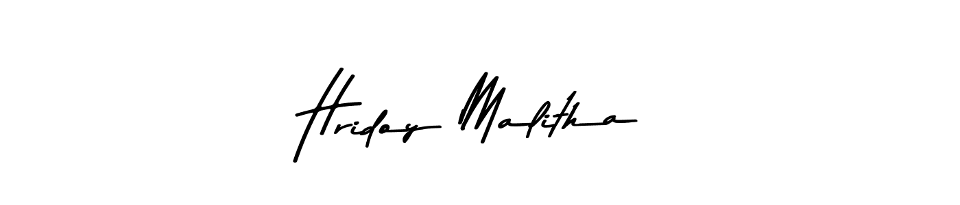 Use a signature maker to create a handwritten signature online. With this signature software, you can design (Asem Kandis PERSONAL USE) your own signature for name Hridoy Malitha. Hridoy Malitha signature style 9 images and pictures png