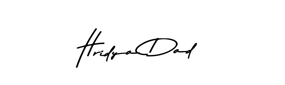 Hridya Dad stylish signature style. Best Handwritten Sign (Asem Kandis PERSONAL USE) for my name. Handwritten Signature Collection Ideas for my name Hridya Dad. Hridya Dad signature style 9 images and pictures png