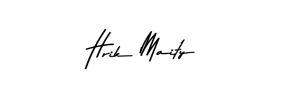 Also You can easily find your signature by using the search form. We will create Hrik Maity name handwritten signature images for you free of cost using Asem Kandis PERSONAL USE sign style. Hrik Maity signature style 9 images and pictures png