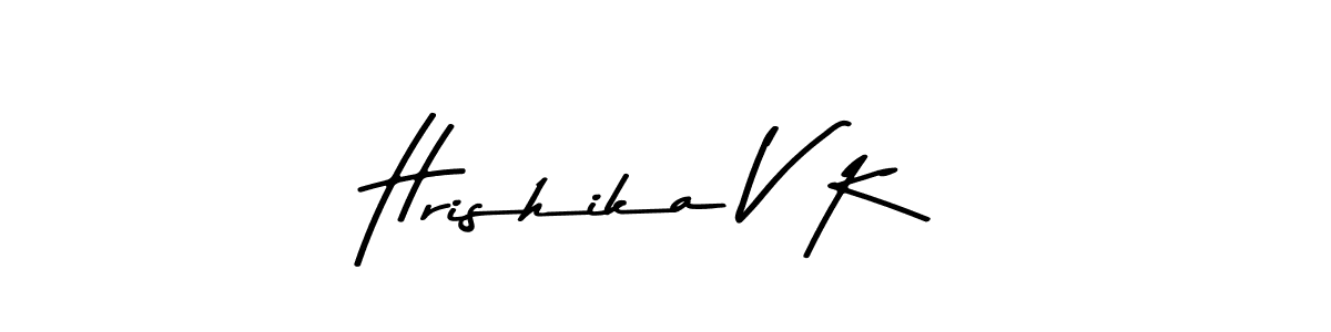 How to make Hrishika V K signature? Asem Kandis PERSONAL USE is a professional autograph style. Create handwritten signature for Hrishika V K name. Hrishika V K signature style 9 images and pictures png