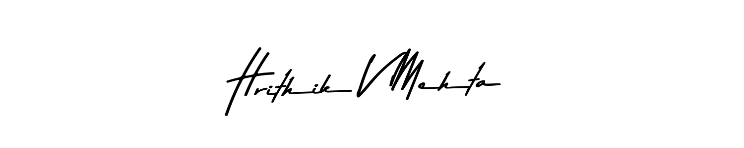 How to make Hrithik V Mehta signature? Asem Kandis PERSONAL USE is a professional autograph style. Create handwritten signature for Hrithik V Mehta name. Hrithik V Mehta signature style 9 images and pictures png