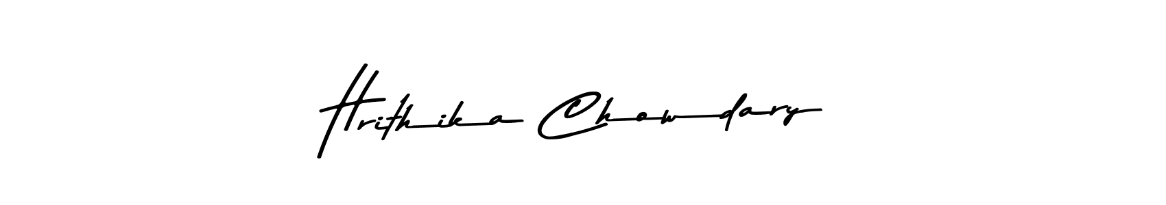 This is the best signature style for the Hrithika Chowdary name. Also you like these signature font (Asem Kandis PERSONAL USE). Mix name signature. Hrithika Chowdary signature style 9 images and pictures png