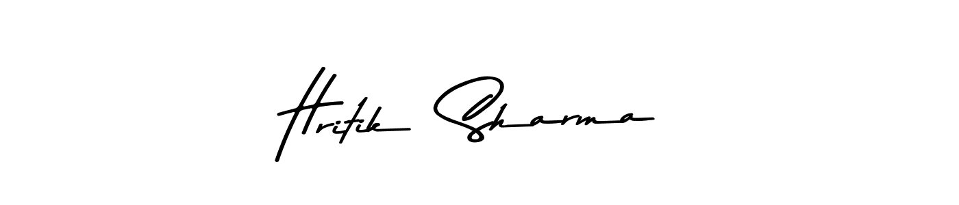 Create a beautiful signature design for name Hritik  Sharma. With this signature (Asem Kandis PERSONAL USE) fonts, you can make a handwritten signature for free. Hritik  Sharma signature style 9 images and pictures png